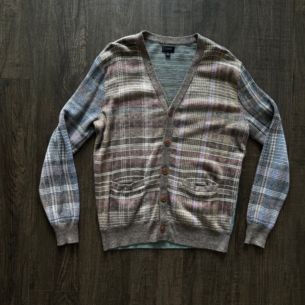J. Crew Multicolor Plaid Cardigan